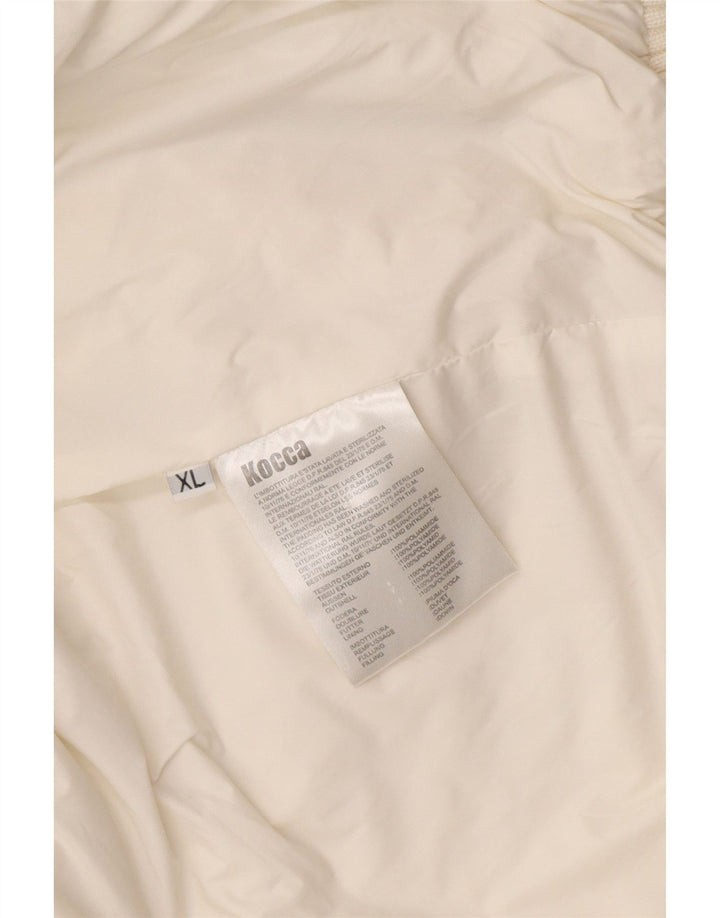 Jaqueta feminina acolchoada com capuz KOCCA UK 16 XL poliamida branca