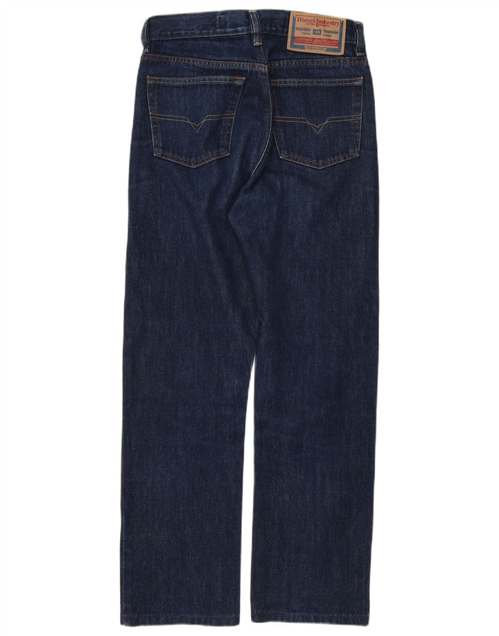 Diesel Mens Straight Jeans W28 L28 Azul Marinho Algodão