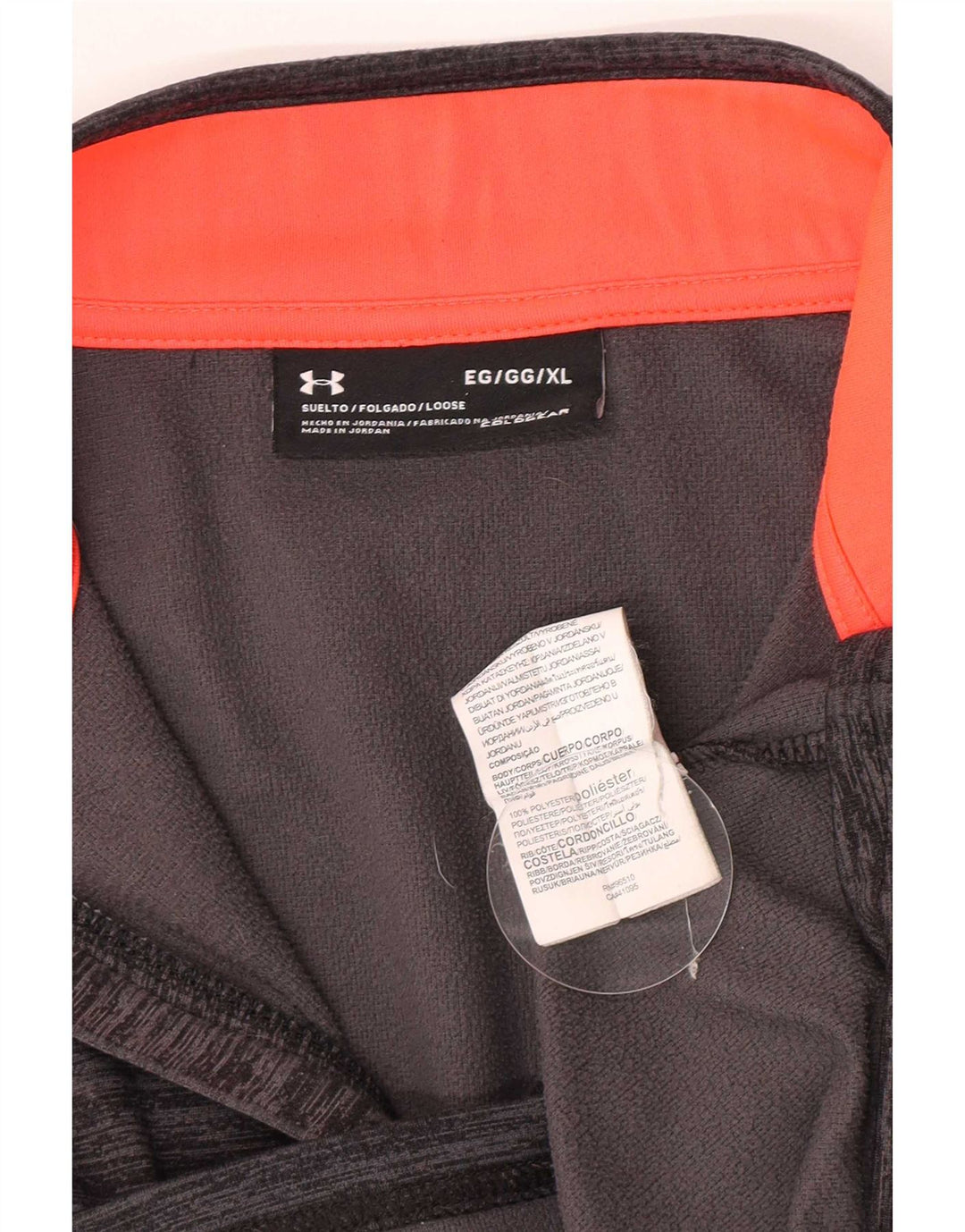 Under Armour Mens Cold Gear Zip Neck Pulôver Treino Top XL Cinza Salpicado