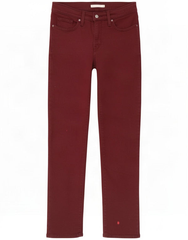 Levi's Womens 314 Shaping Straight Jeans UK 10 Small W27 L30 Borgonha