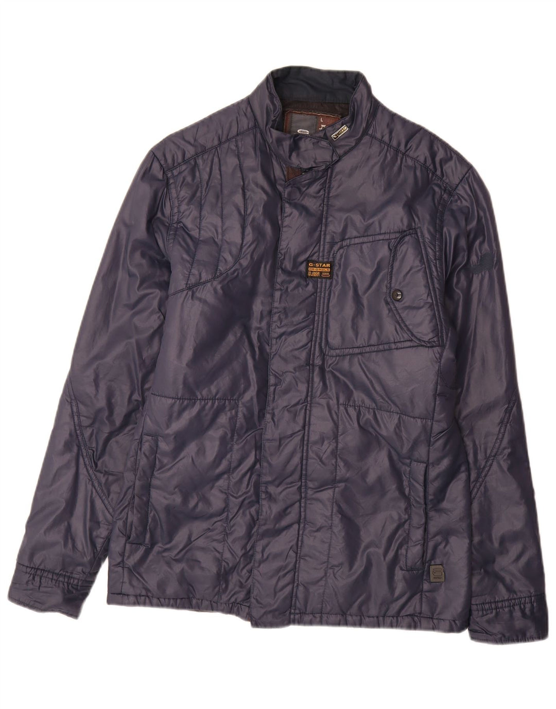 Jaqueta acolchoada masculina G-Star UK 40 grande poliamida azul marinho