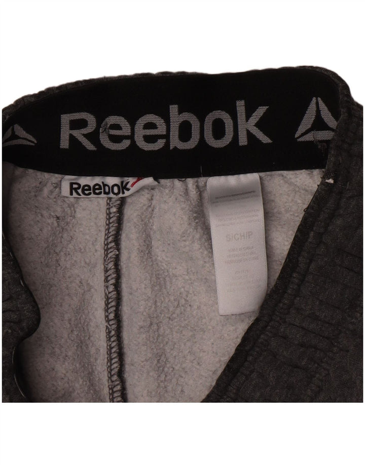 Shorts esportivos gráficos masculinos Reebok pequeno algodão cinza
