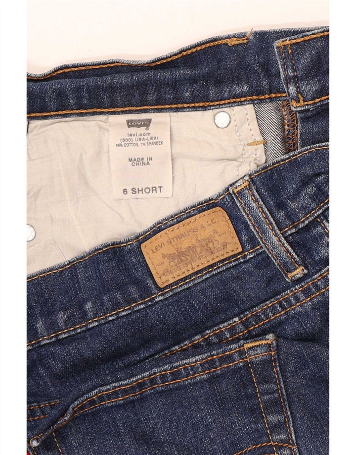 Calça jeans feminina Levi's 505 Straight US 6 médio W32 L29 algodão azul