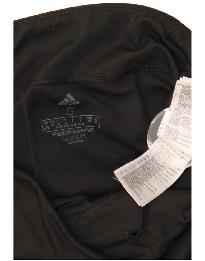 ADIDAS Womens Climalite Leggings UK 8/10 Pequeno Poliéster Preto