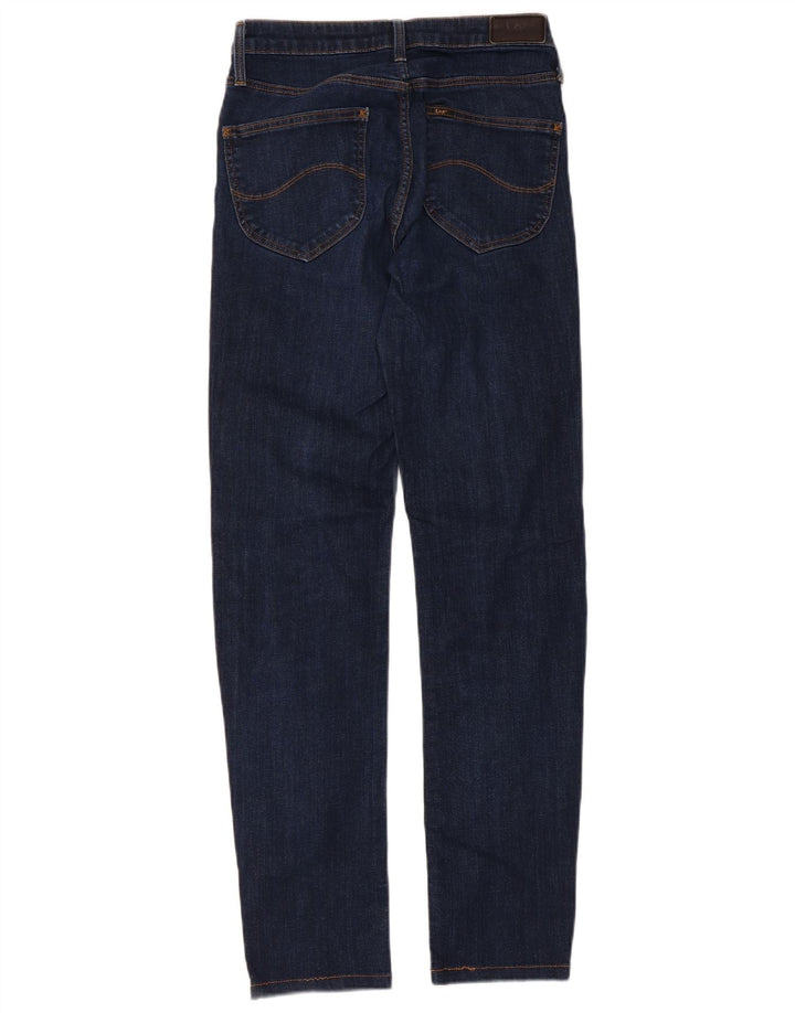 Lee Womens Marion Straight Jeans W27 L33 Azul Marinho Algodão