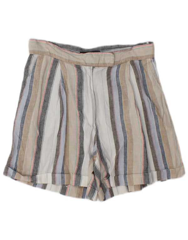 Shorts casuais femininos Marks & Spencer UK 6 XS W25 listrado multicolorido