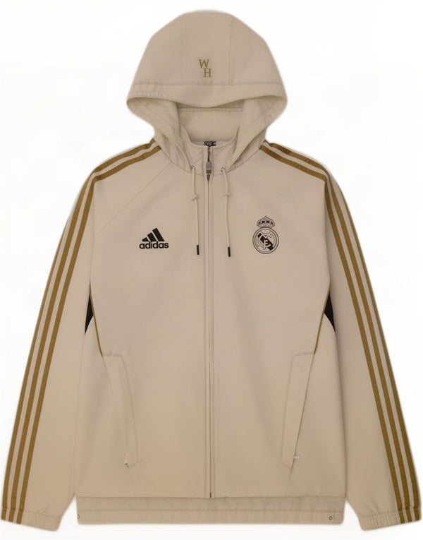 Adidas Mens Real Madrid Tracksuit Top Jacket UK 42/44 Grande Off White