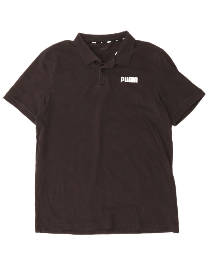 Camisa polo masculina PUMA grande algodão preto
