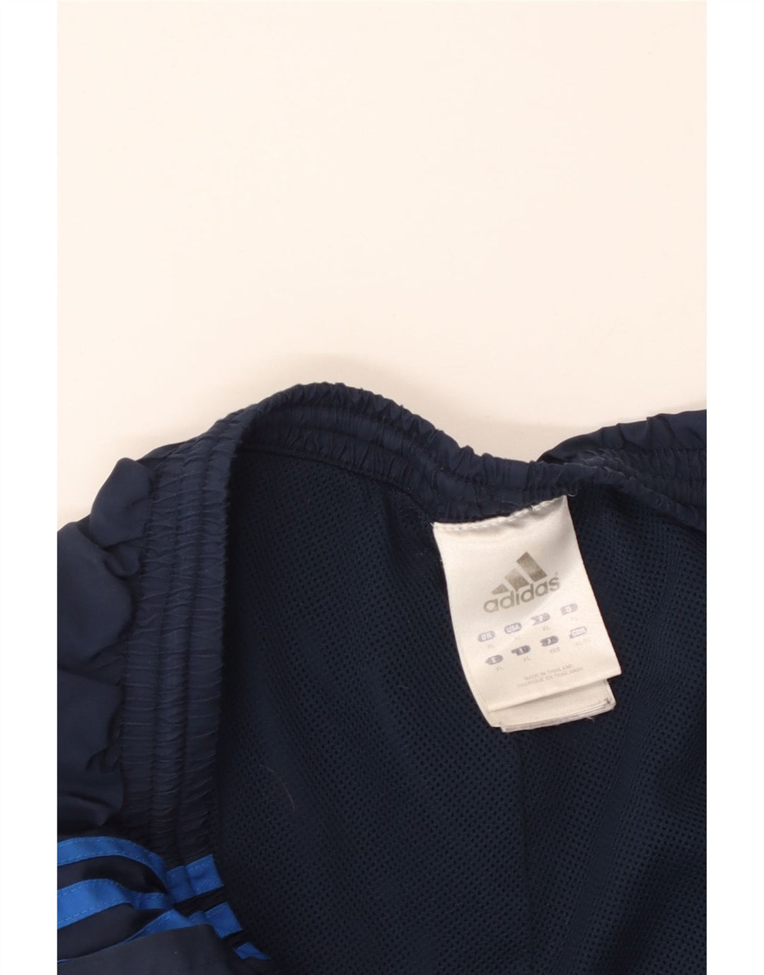 Calças de treino masculinas ADIDAS XL azul marinho poliéster