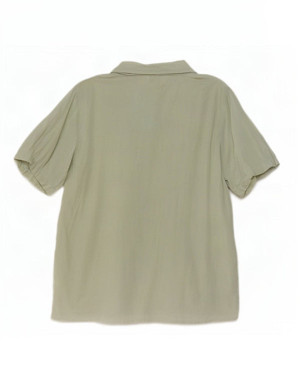 Blusa feminina Padovanelle manga curta IT 50 XL verde floral