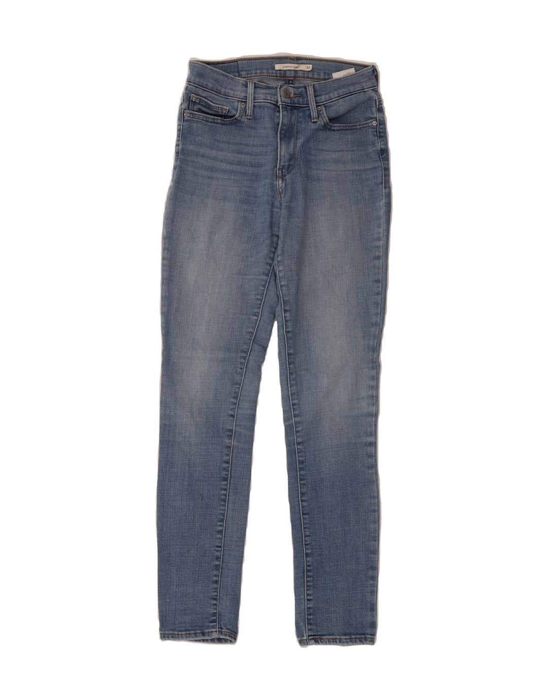 LEVI'S Womens Slimming Skinny Jeans W26 L30 Blue Cotton Vintage Levi's and Second-Hand Levi's from Messina Hembry 