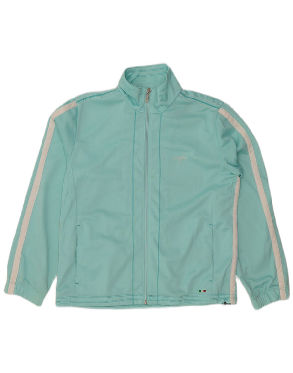 Jaqueta feminina de treino LOTTO UK 18 XL poliéster listrado azul