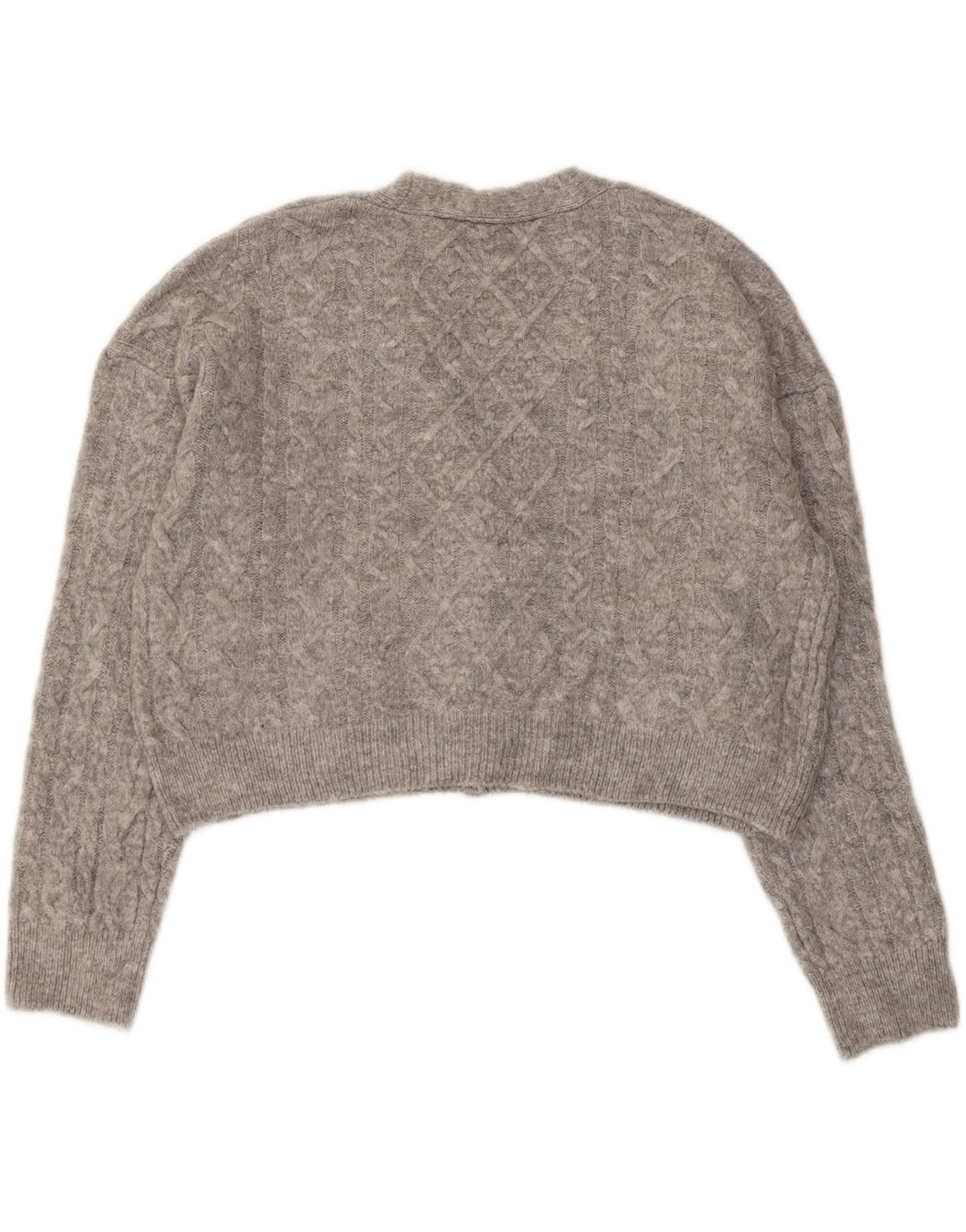 Suéter cardigã feminino superdimensionado ZARA Reino Unido 10 pequeno cinza