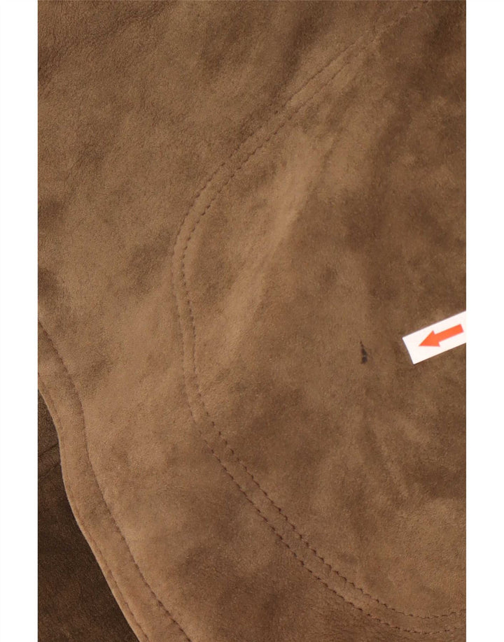 Casaco masculino vintage com capuz Shearling IT 54 2XL cáqui