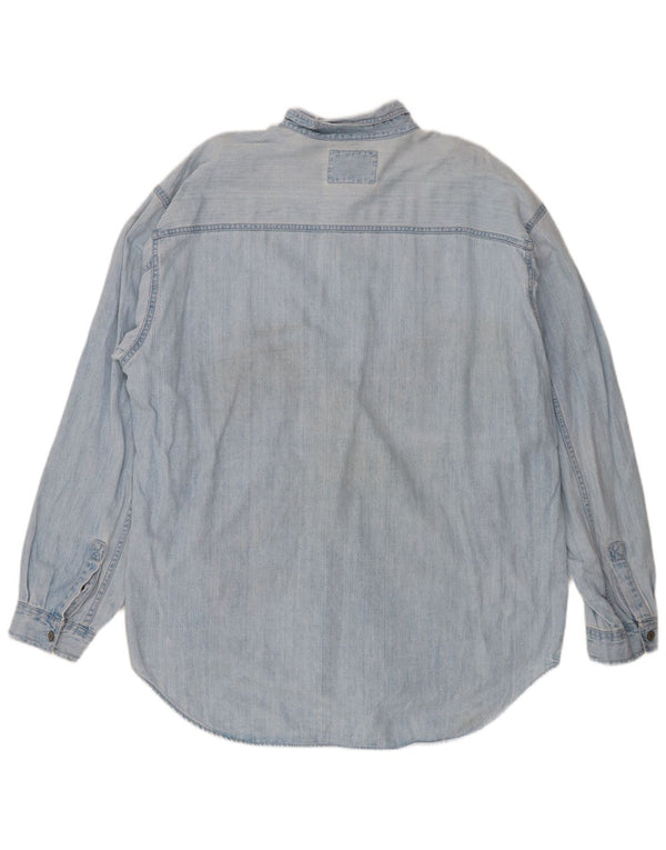 Camisa jeans masculina Levi's XL azul algodão