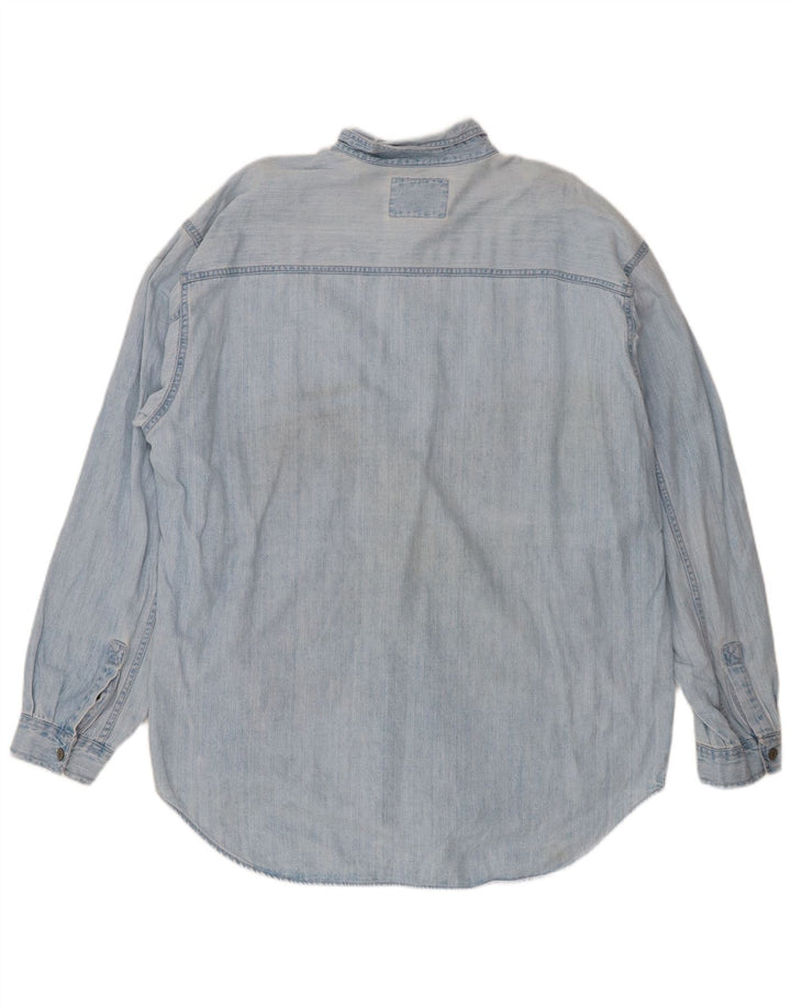 Camisa jeans masculina Levi's XL azul algodão