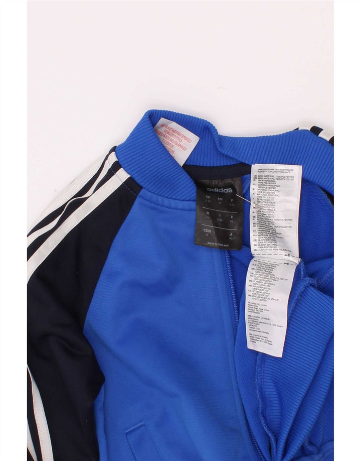 Jaqueta Adidas Meninos Treino Top 2-3 Anos Azul Colorblock Poliéster
