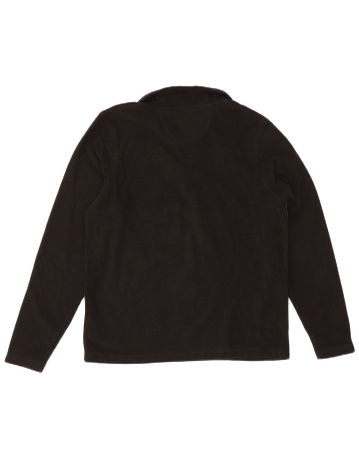 Pierre Cardin Suéter masculino de lã com zíper e gola média preto colorblock