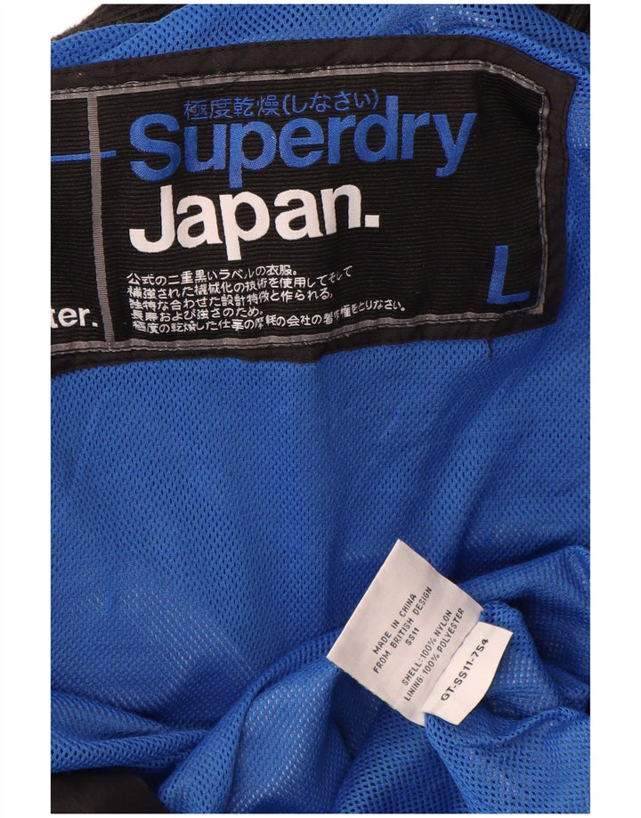 Jaqueta de chuva feminina SUPERDRY Graphic UK 16 grande nylon preto