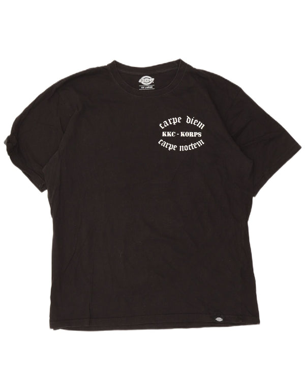 Camiseta gráfica masculina Dickies Top 2XL algodão preto