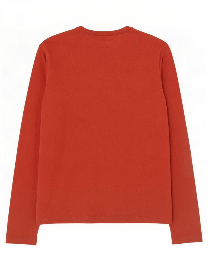 Calvin Klein Jeans Masculino Top Manga Longa Médio Algodão Vermelho