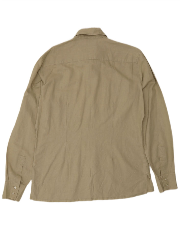 Camisa Rifle Masculina Grande Linho Bege