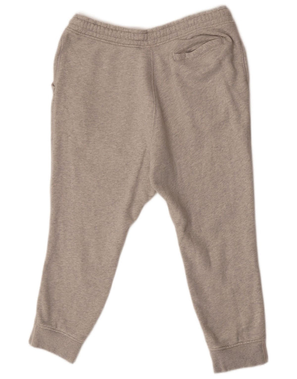 Adidas Womens Capri Calças de treino Joggers UK 14 Grande Cinza Algodão