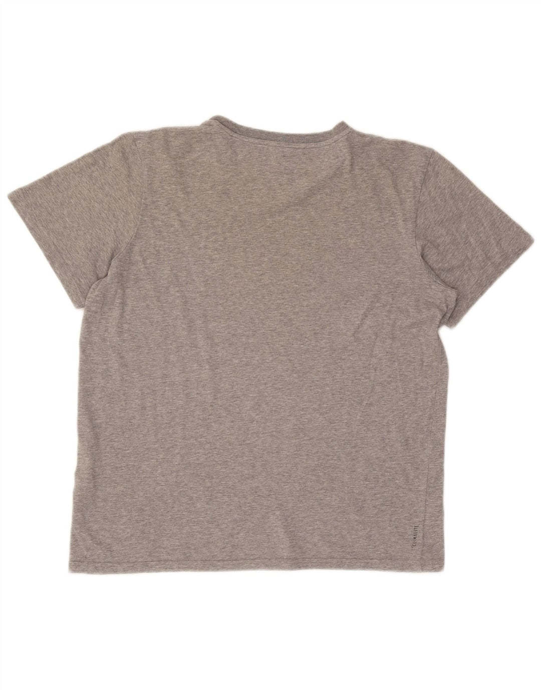 Camiseta masculina Adidas grande algodão manchado cinza