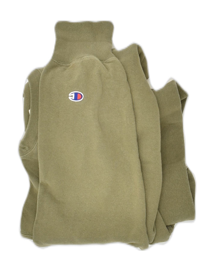CHAMPION Mens Graphic Hoodie Jumper XL Khaki Cotton Vintage Champion and Second-Hand Champion from Messina Hembry 