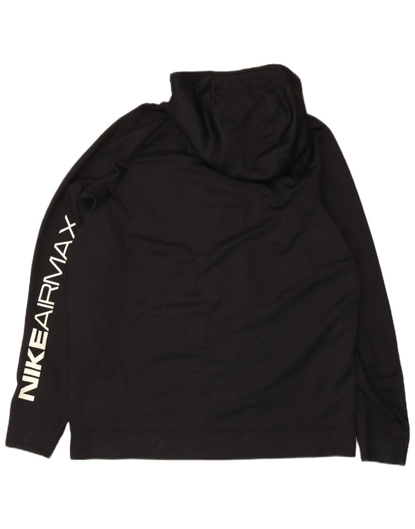 Suéter Nike masculino com capuz e zíper gráfico XL preto algodão
