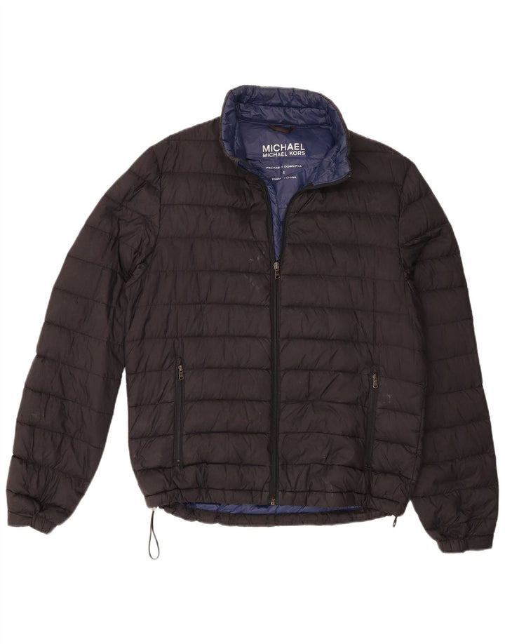 Jaqueta acolchoada masculina Michael Kors UK 38 pequena azul marinho nylon