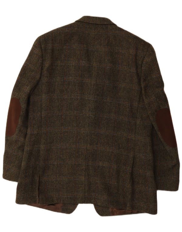 Jaqueta blazer masculina Mario Barutti Harris Tweed IT 54 2XL cáqui xadrez