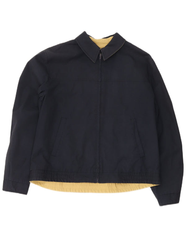 Jaqueta bomber masculina vintage UK 38 azul marinho médio