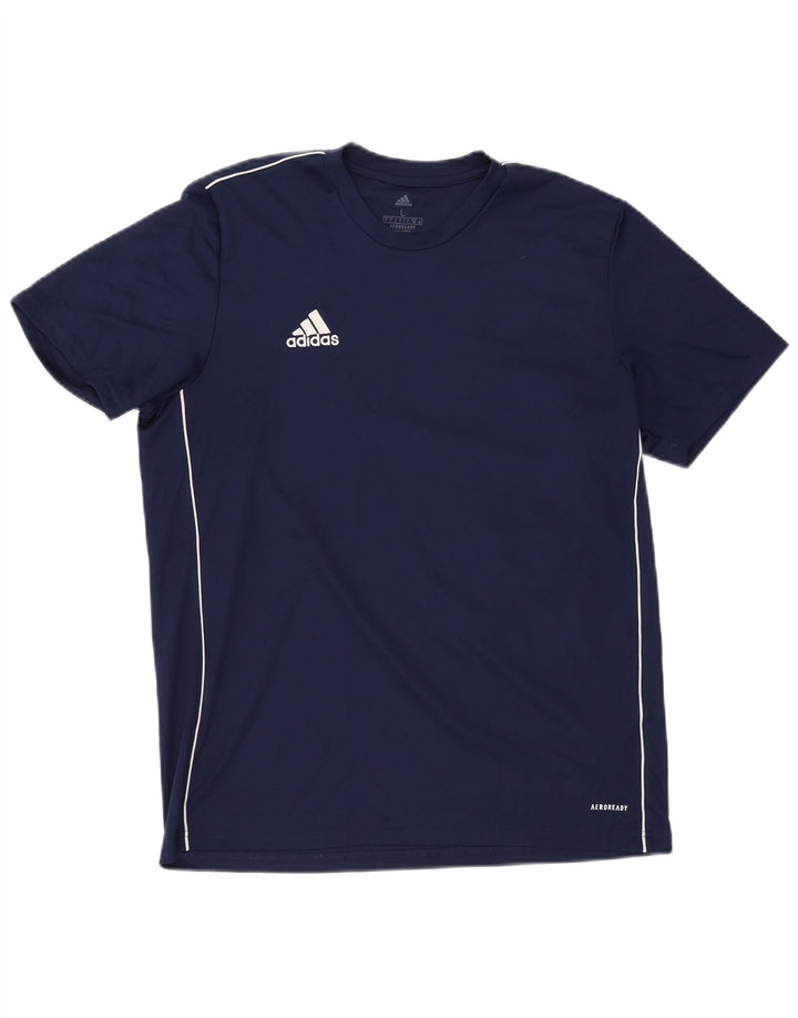 Camiseta Masculina Adidas Aeroready Tamanho Large Azul Marinho Poliéster