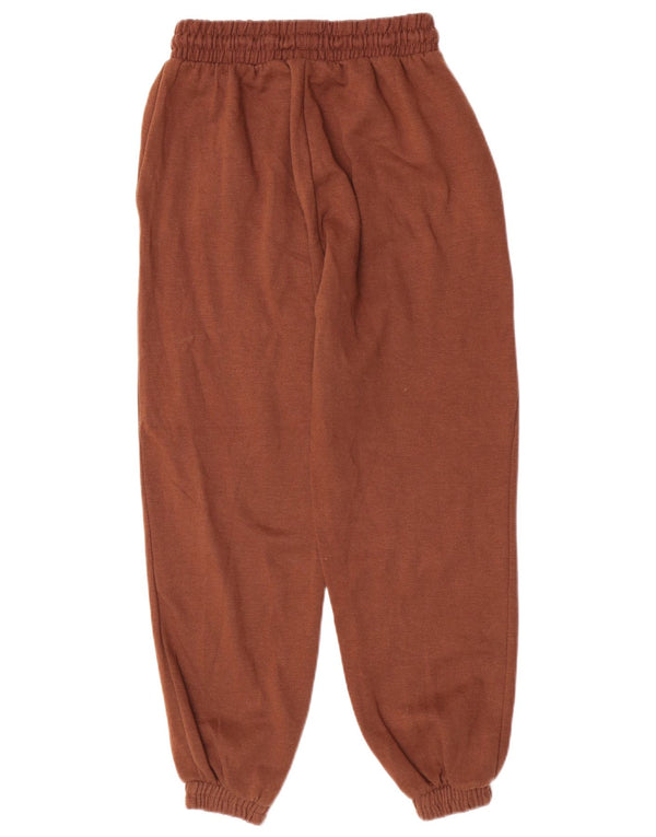 Calça de treino feminina Zara Joggers UK 12 poliéster marrom médio