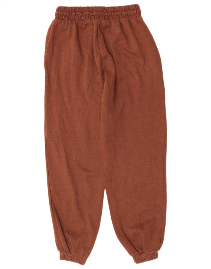 Calça de treino feminina Zara Joggers UK 12 poliéster marrom médio