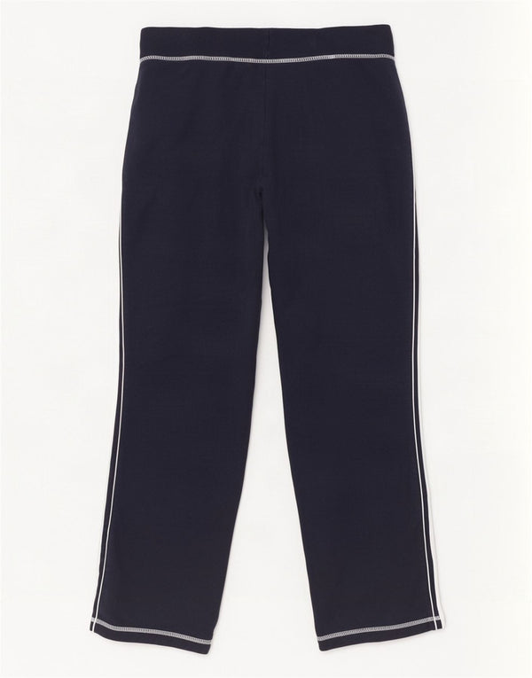 Calça de treino feminina Marks & Spencer Reino Unido 14 grande algodão azul marinho