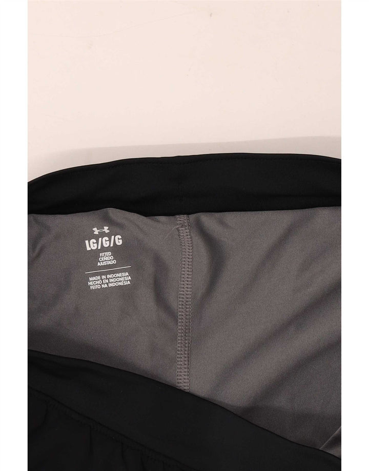 Shorts esportivos gráficos masculinos Under Armour grandes pretos