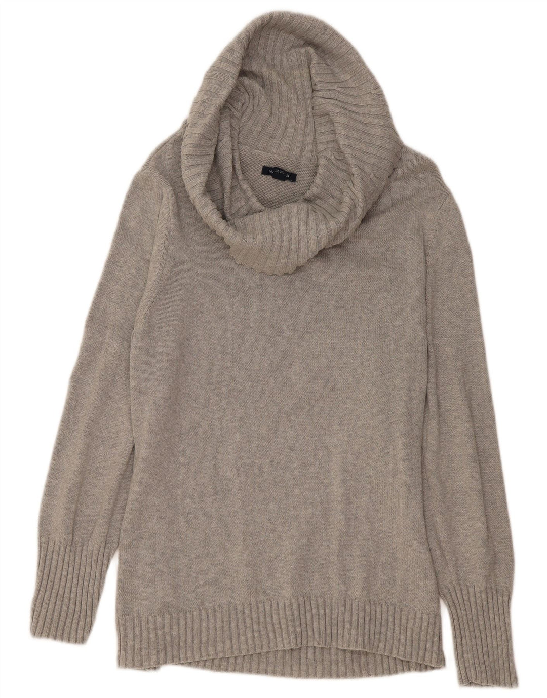 Suéter feminino NAUTICA com gola redonda UK 20 2XL algodão cinza