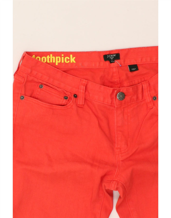 J. CREW Womens Toothpick Slim Jeans W31 L28  Red Cotton Vintage J. Crew and Second-Hand J. Crew from Messina Hembry 
