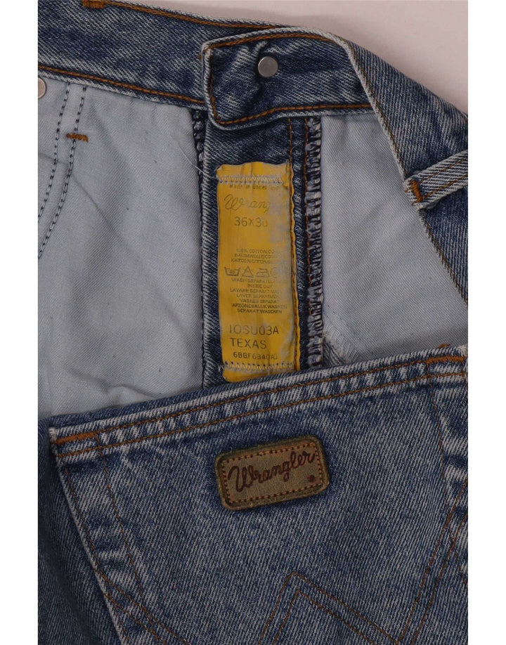Wrangler Masculino Texas Regular Straight Jeans W36 L28 Azul Algodão