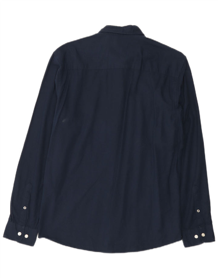 Camisa masculina Jack & Jones média azul marinho algodão