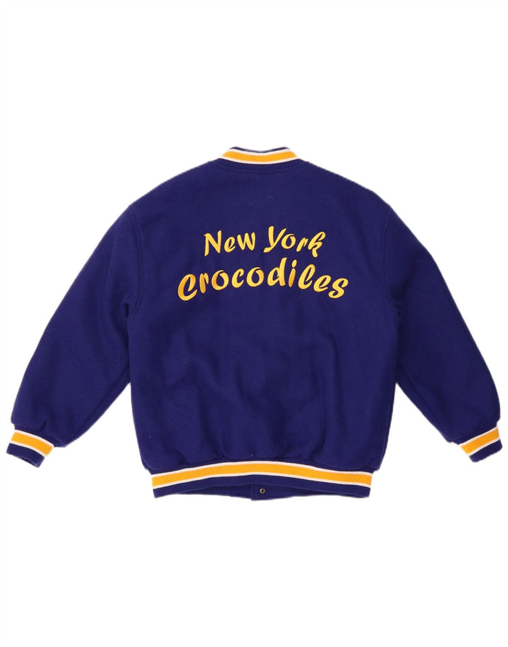 Jaqueta ZARA Girls New York Crocodiles Graphic Varsity 9-10 anos Azul marinho