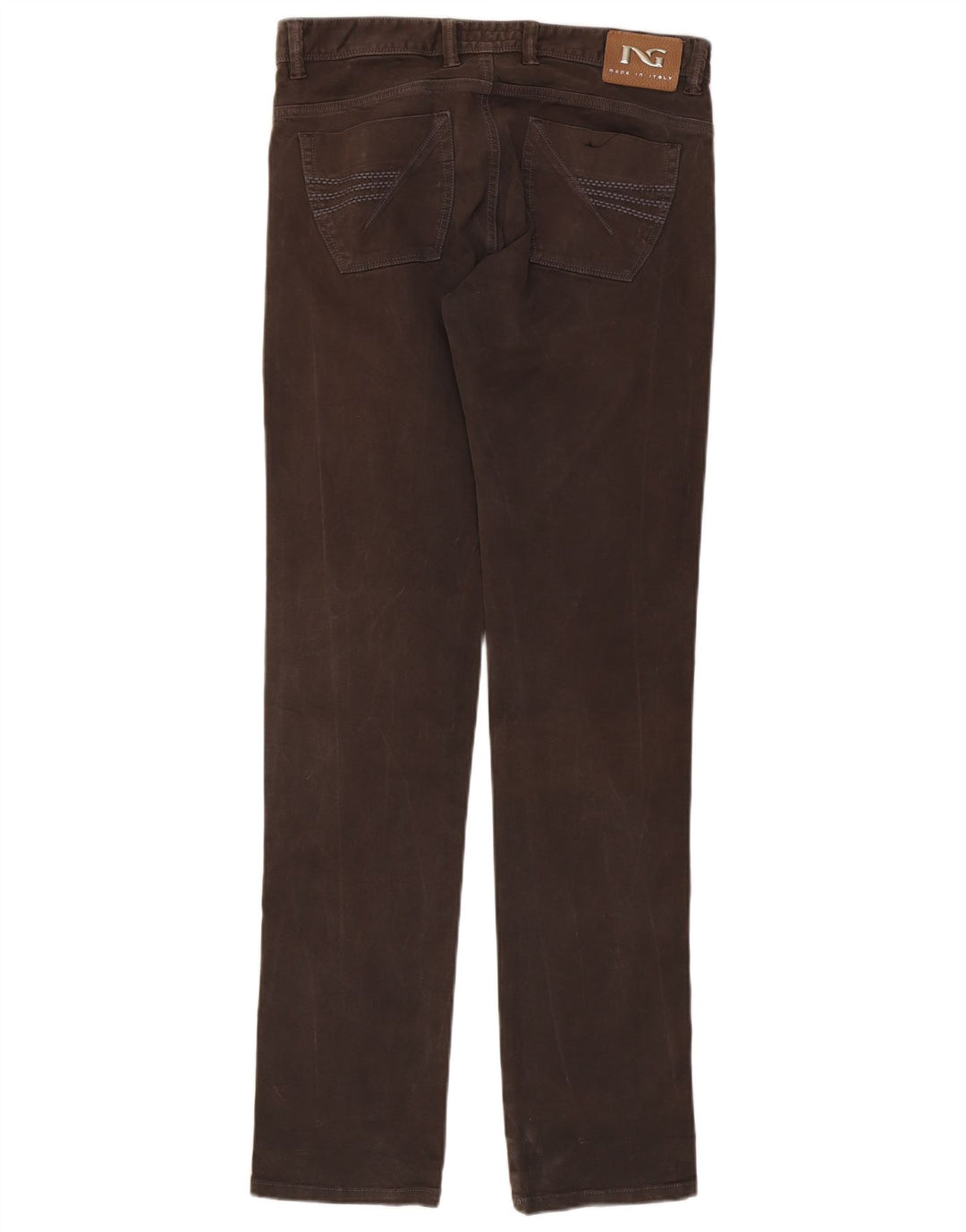 Calça jeans reta masculina Nero Giardini W34 L35 algodão marrom
