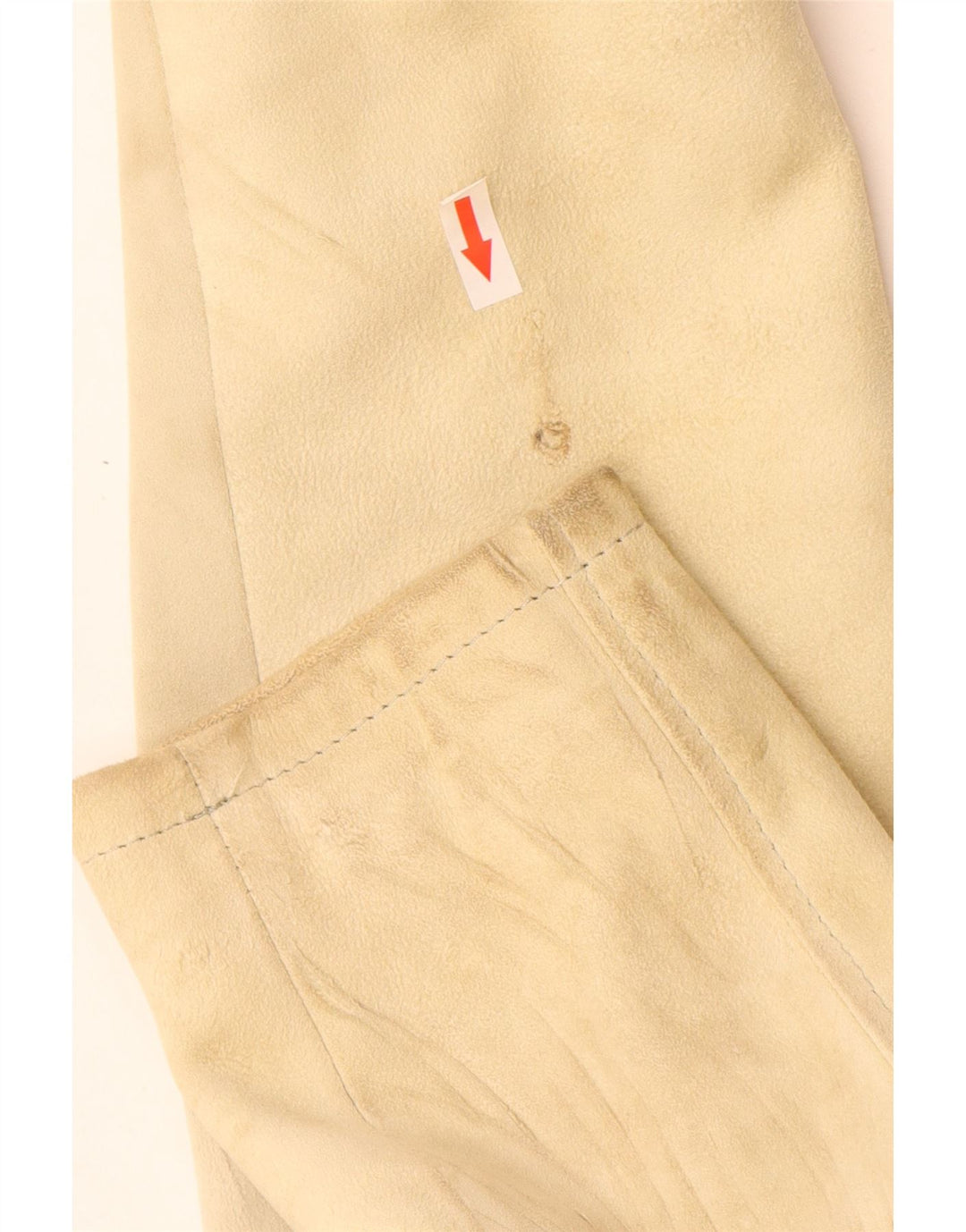 Jaqueta de camurça feminina vintage Reino Unido 12 couro bege médio