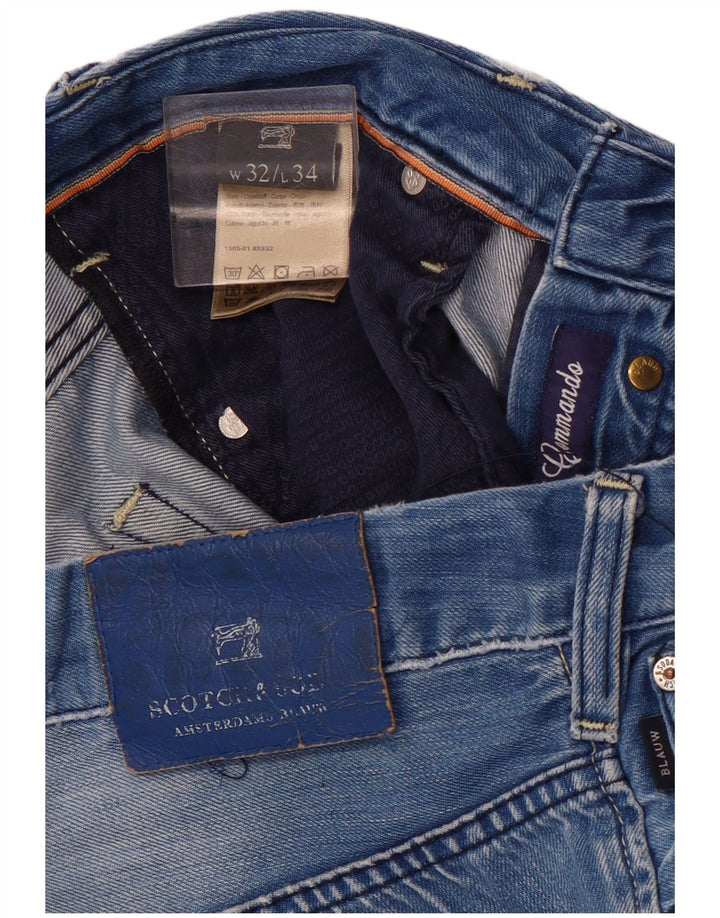 SCOTCH & SODA Mens Jeans Slim W32 L34 Azul Algodão