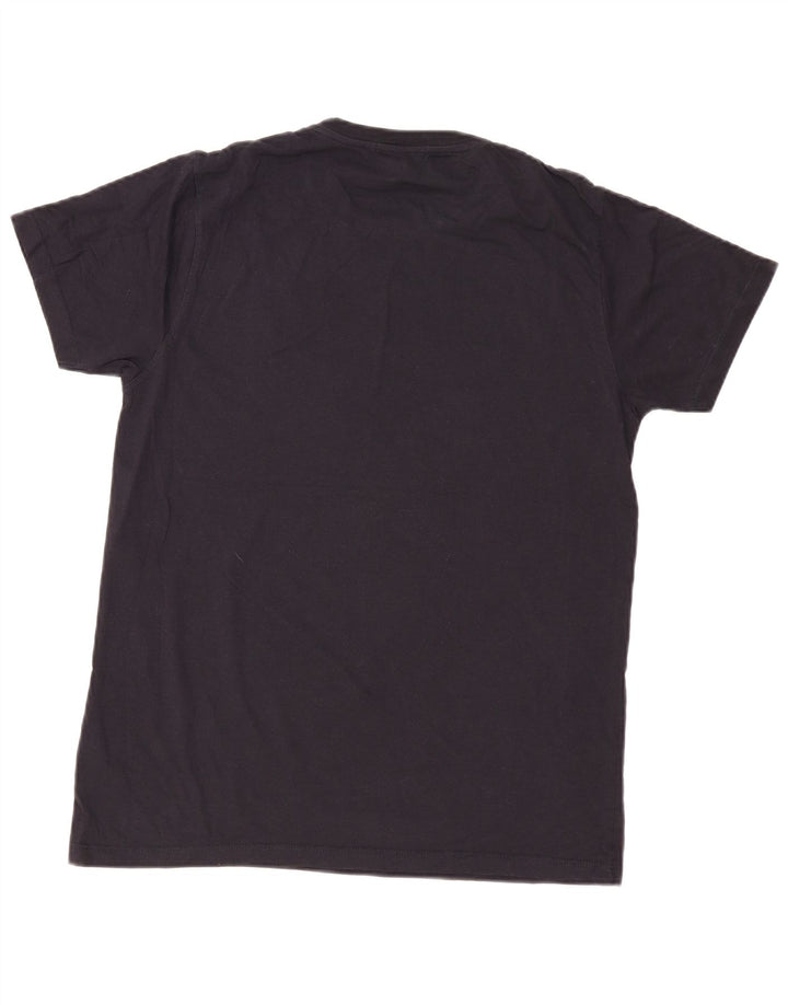 Camiseta gráfica masculina French Connection Top grande de algodão preto