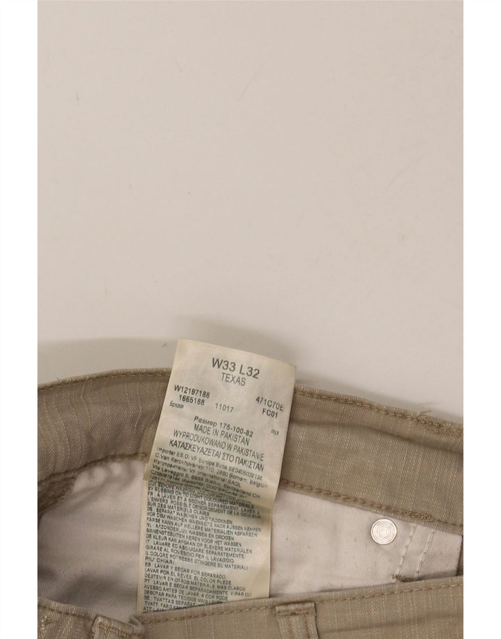 WRANGLER Mens Texas Straight Casual Trousers W33 L32 Beige Cotton Vintage Wrangler and Second-Hand Wrangler from Messina Hembry 