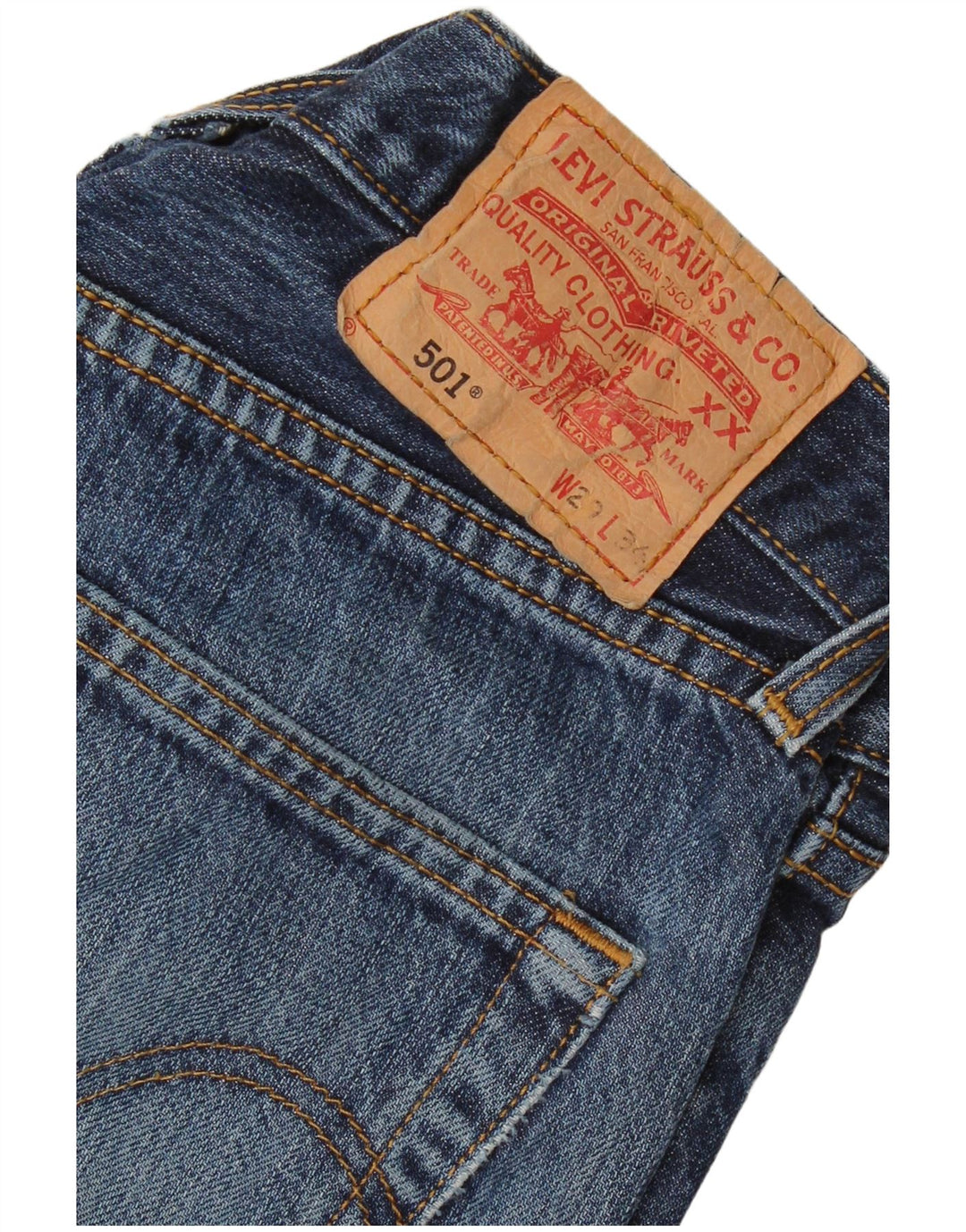 LEVI'S Masculino 501 Straight Jeans W29 L28 Azul