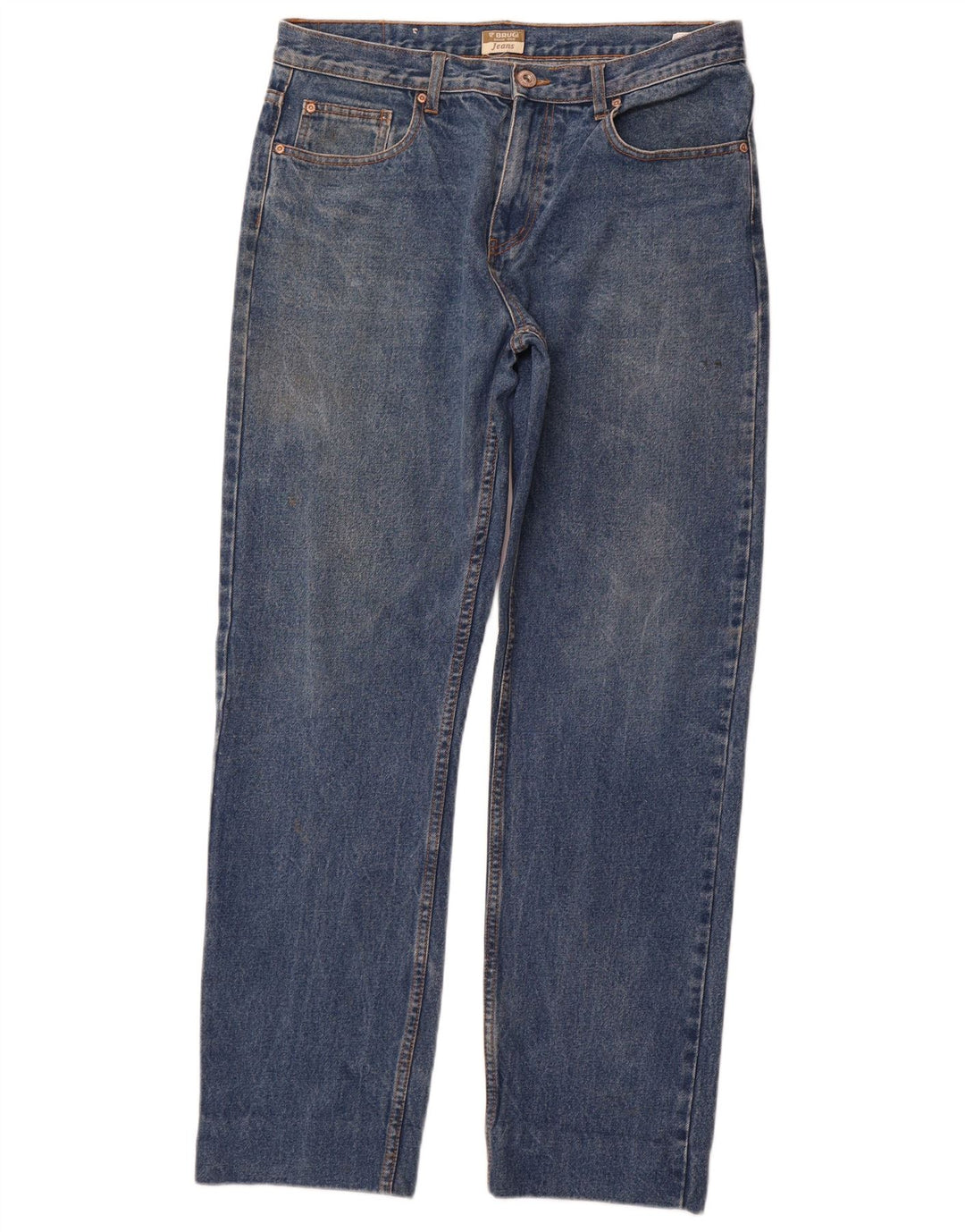 Jeans retos masculinos BRUGI W34 L32 algodão azul